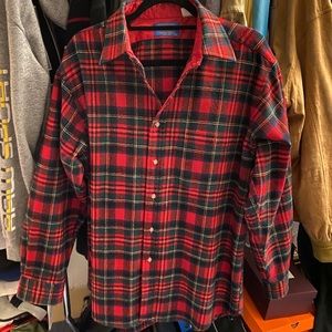 Pendelton virgin wool plaid shirt